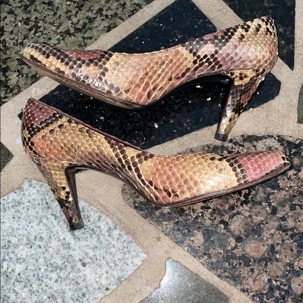 Stuart Weitzman For Mr Seymour Snakeskin Heels - Picture 4 of 5